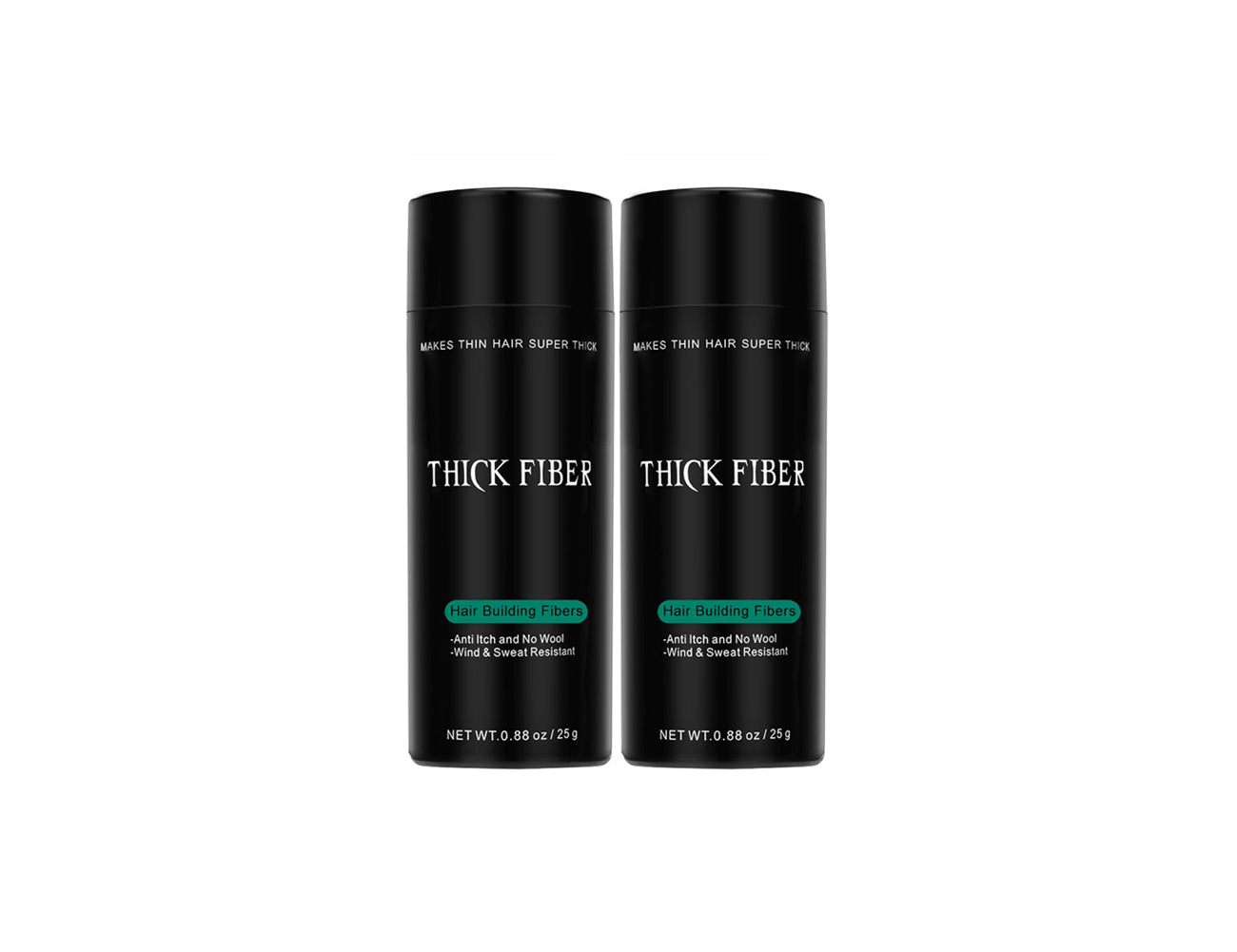 THICK FIBER Hair Building Fibers 25g – Pack of 2