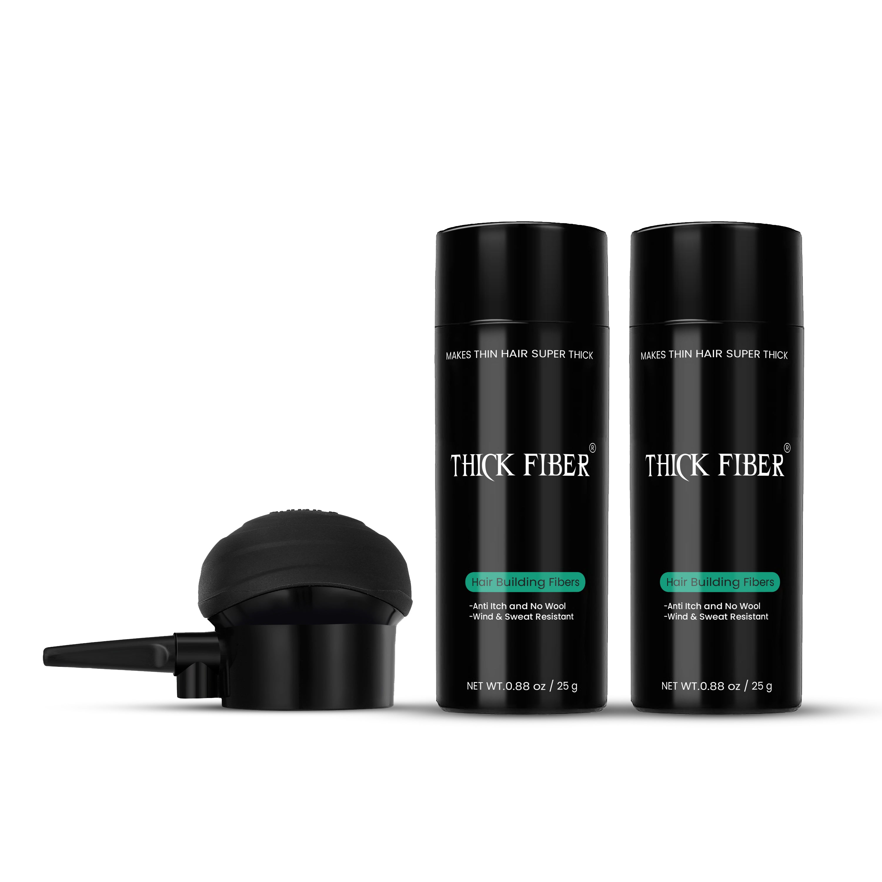 THICK FIBER Hair Building Fibers 25g – Value Pack