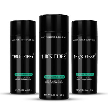 THICK FIBER Hair Building Fibers 25g – Pack of 3