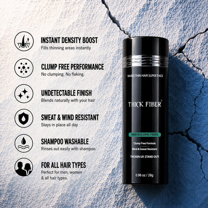 THICK FIBER Hair Building Fibers 28g – Single Bottle